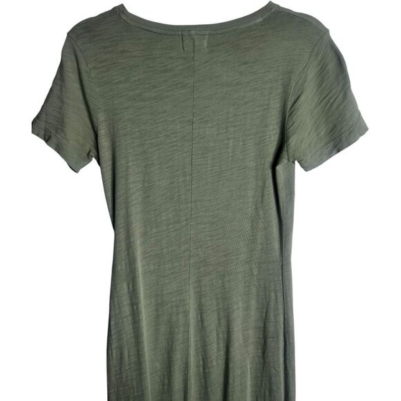 NATION Ltd Dress Size XS Womens Sage Green Knot Tie Maxi Short Sleeve Stretch - Picture 8 of 11